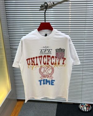 white round-neck t-shirt