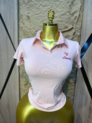 Cute Pink Polo Top
